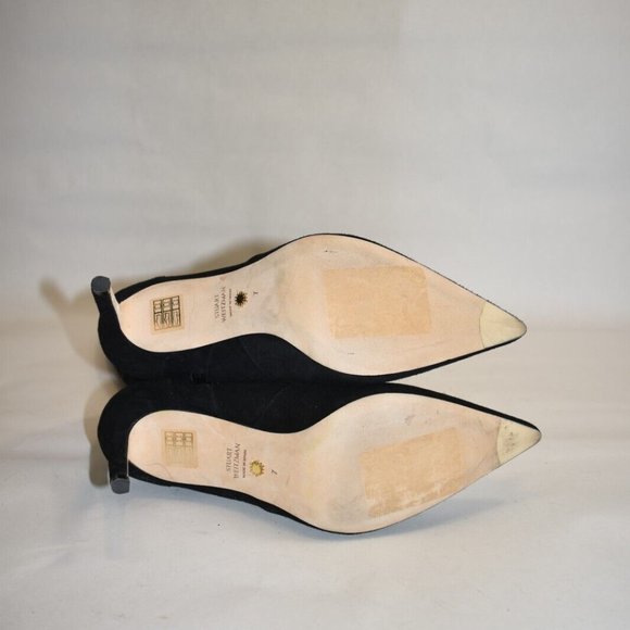 $850 Stuart Weitzman Stuart 85 Knee High Pointed Toe Zip Boot SUEDE 7 (PA19) - Picture 7 of 8